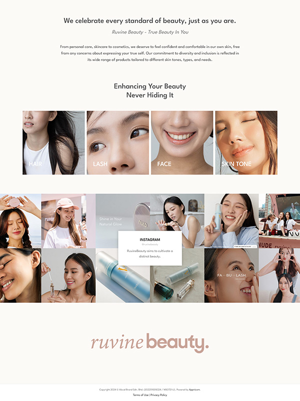 独角码企业独立站&SEO客户案例 Ruvine Beauty